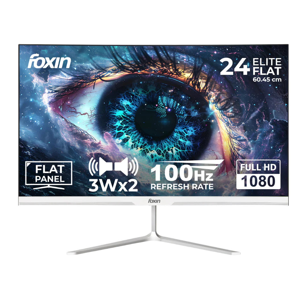 Elite 24 Inch Flat LED Monitor - White FC