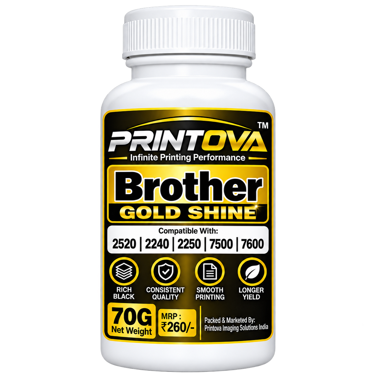 Printova Brother Gold Shine Toner Powder. FC